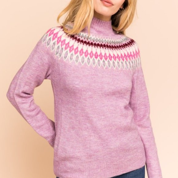 Gilli Sweaters - Purple Funnel Neck Sweater NWT